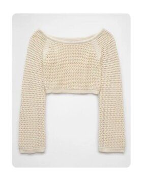 American Eagle cropped crochet top